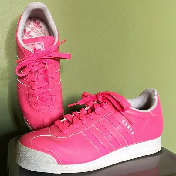 ADIDAS Bright Pink Samoa Sneakers - Picture 3 of 5